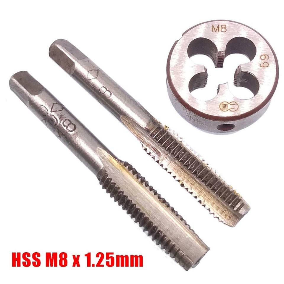 High Quality Metric Thread HSS M8 x 1 25mm Taper & Plug Tap & M8 x 1