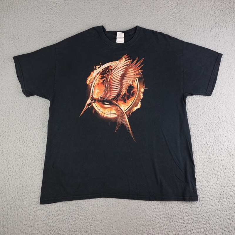 Hunger Games Mockingjay Shirt Mens XL Black 2013 Promotional Carmike Cinemas
