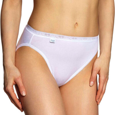 4 Womens Briefs sloggi Basic Tai High Leg Stretch Cotton -