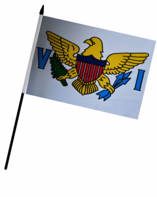 US Virgin Islands Hand Flagge (9'' x 6'')
