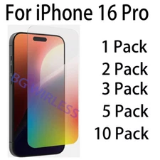  Wholesale For iPhone 16 Pro Tempered Glass Screen Protector Case Friendly 