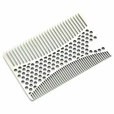 Stainless Steel Beard Mustache Hair Care Comb Shaping Shaving Wallet Size Kit