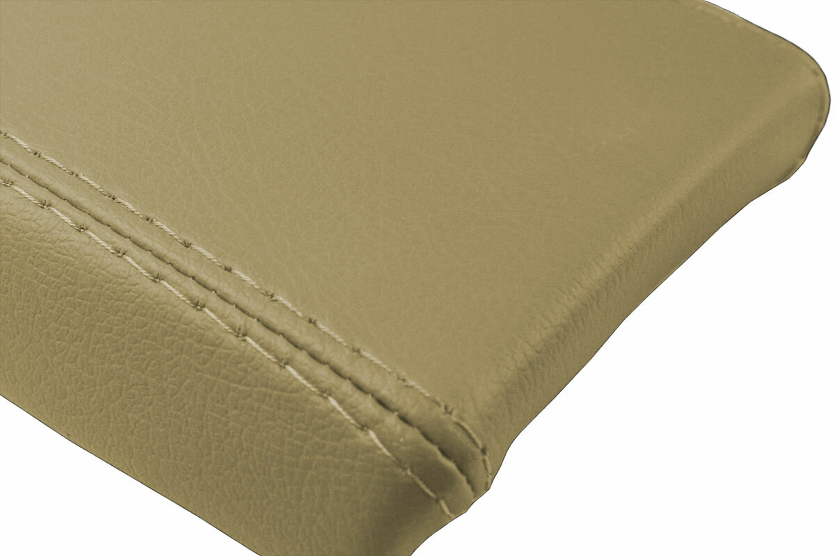 Pieliz Beige Leather-Vinyl Console Lid Cover For 2004-2008 Ford F