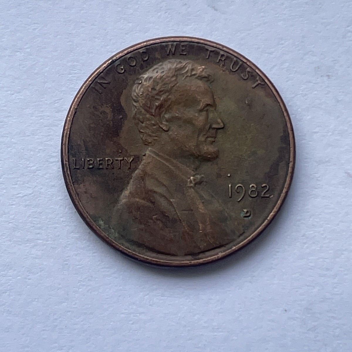 1982 D small Error Mark On The Top Of 1 From 1982 Penny | eBay