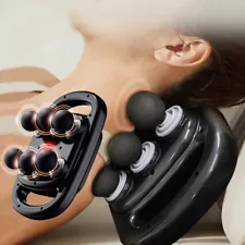 Fascia Gun Muscle Massager Gun 6 Heads High Frequency Neck Waist Massage Machine