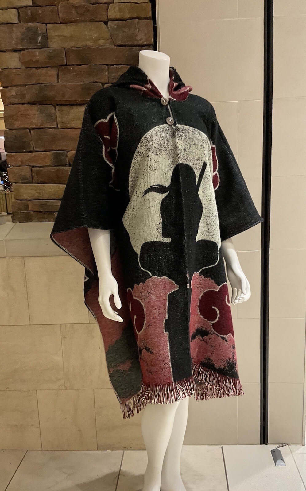PONCHO DE ALPACA HECHO A MANO, Naruto, Muy Suave Y Cálido, Regalo Perfecto Para Navidad