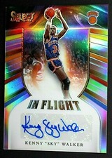 2020-21 Panini Select Kenny Sky Walker in Flight Auto 40/249 New York Knicks 💎