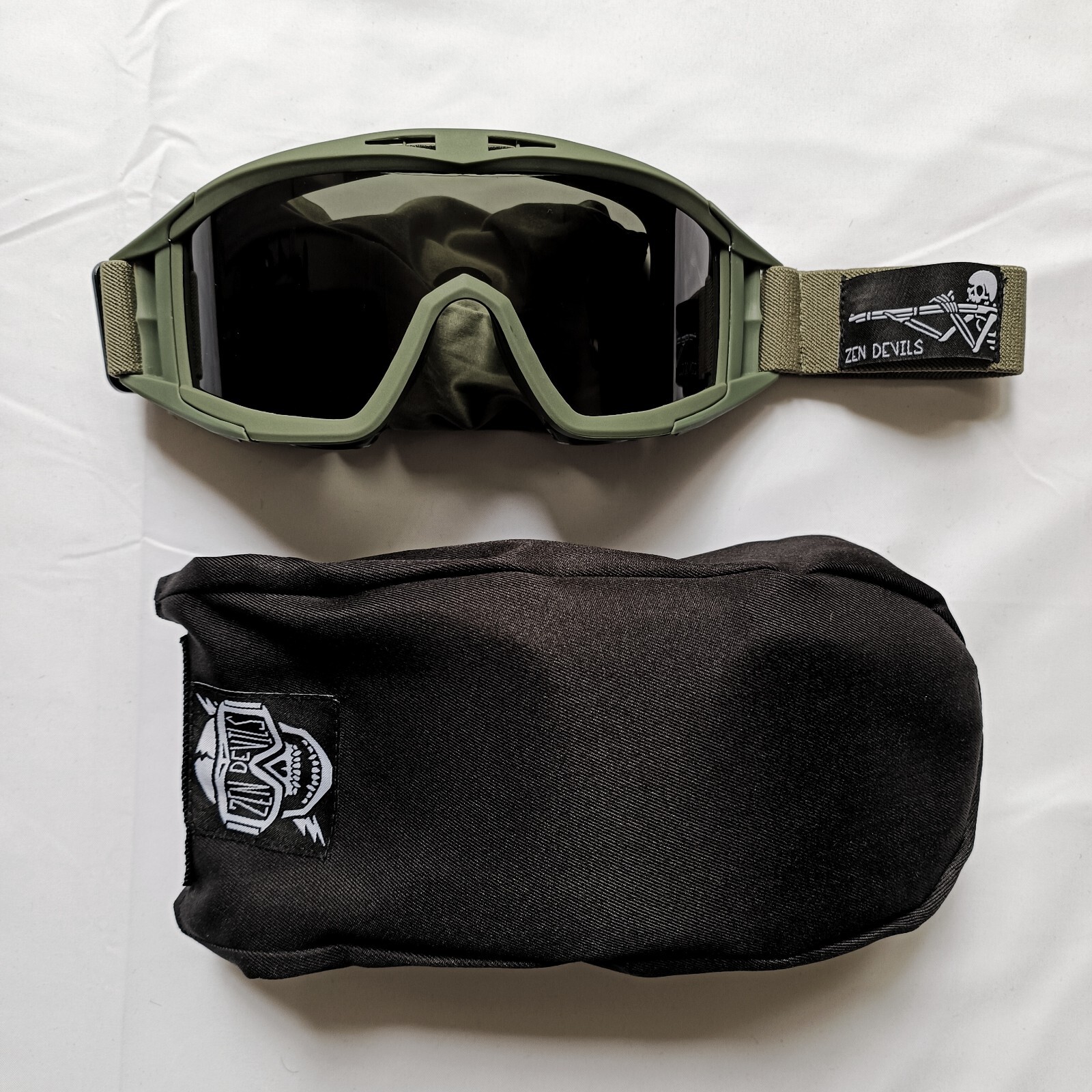 Ashes Storm Goggles masque airwear militaire vert kaki lunettes tactiques techwear