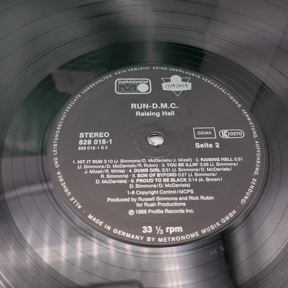 Run D.M.C. Raising Hell Metronome Vinyl LP - Bild 3 von 4