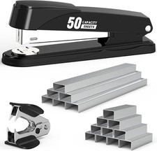 Heavy Duty Metal Stapler 50-Sheet with Staples Remover Office/Desk