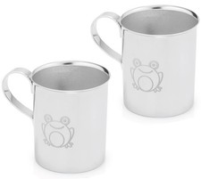 Children's Stainless Steel Cups with Handles  Adorable Frog Design  Premium...