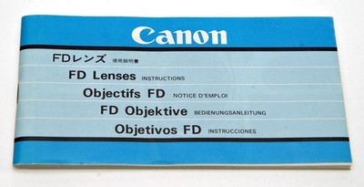 (p5003) Anleitung CANON FD Lenses / Objektive 0480B200, 1980, 96 S., Zustand 1