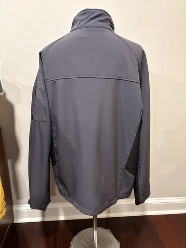 Minus Zero Men's Gray/Black Softshell Jacket Full Zip Up Size XXL Polyester  image 3