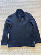Patagonia Boys' Better Sweater 1/4 Zip Fleece Pullover Classic Navy Large L 12