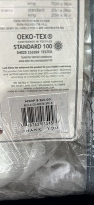 Lush Decor Bella White 3 Piece Comforter Set. King Size