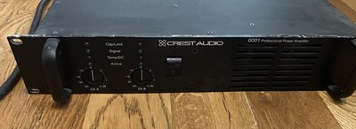 Crest Audio 6001 Professional Power Amplifier Used For Repair As Is Not Working
