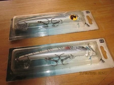 2 ea, HURRICANE, SALTY MINO W/ RATTLES, 6" L, 1 Oz