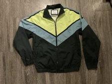 Retro Color Block Windbreaker Jacket with Zip Closure Urban Outfitters S