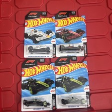 Hot Wheels Formula 1 Diecast Car Lot of 4 Ferrari, Visa Cash App, Kick Sauber
