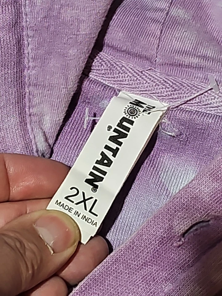 The Mountain Sweatshirt Sz 2XL Purple Dragonfly Dreamcatcher Tie Dye Y2K Hippy - Image 4 of 4