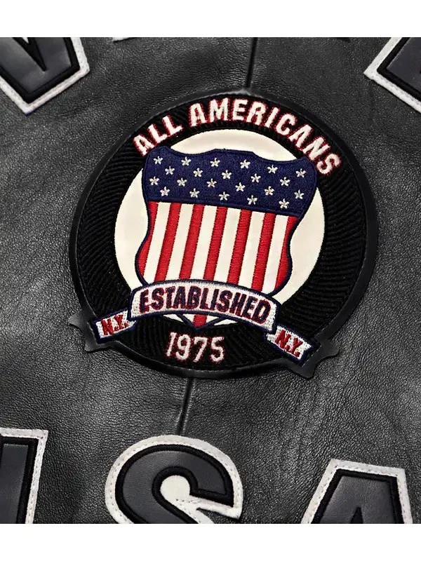 Hombres Avirex Negro Bombardero Real American Flight Chaqueta Chaqueta de Cuero para Hombres Regalo Foto 4 de 4