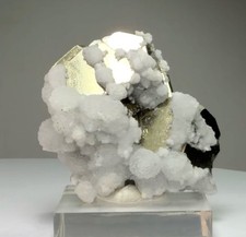 PYRITE BRILLIANT CRYSTALS with WAVELITES from PERU.....MIRROW BRIGHTNESS QUALITY