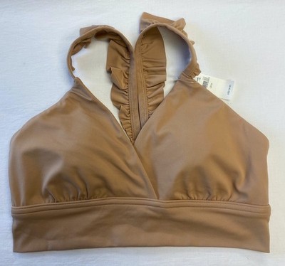 OFFLINE By Aerie Real Me XTRA Ruffle Sports Bra -- BEACH DUNE M