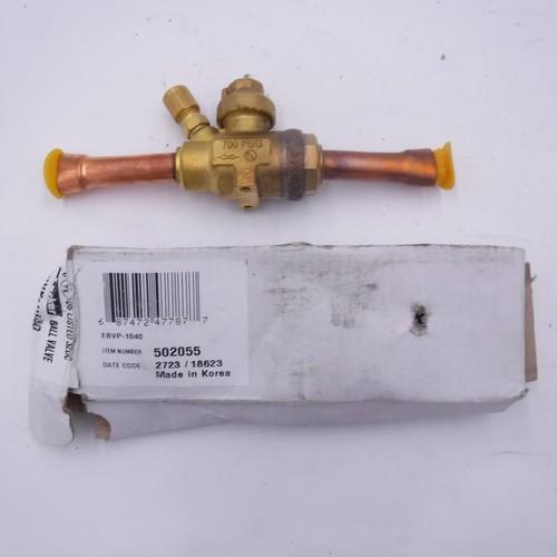 Parker 1/2" ODF Brass/Copper Ball Valve EBVP-1040, 502055