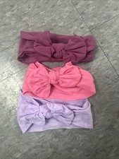 Set Of Three Stretchy Infant/Toddler Bow Headbands