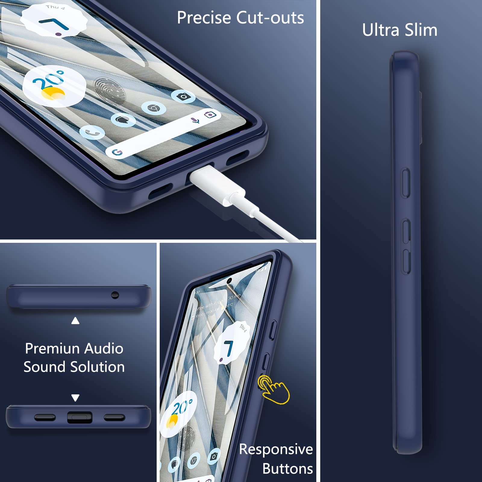 Coque Google Pixel 7a anti rayure et protection intégrale écran tactile double