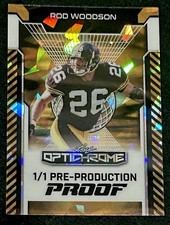 Leaf Optichrome Rod Woodson 1/1 Pre-Production Proof Football Trading Card