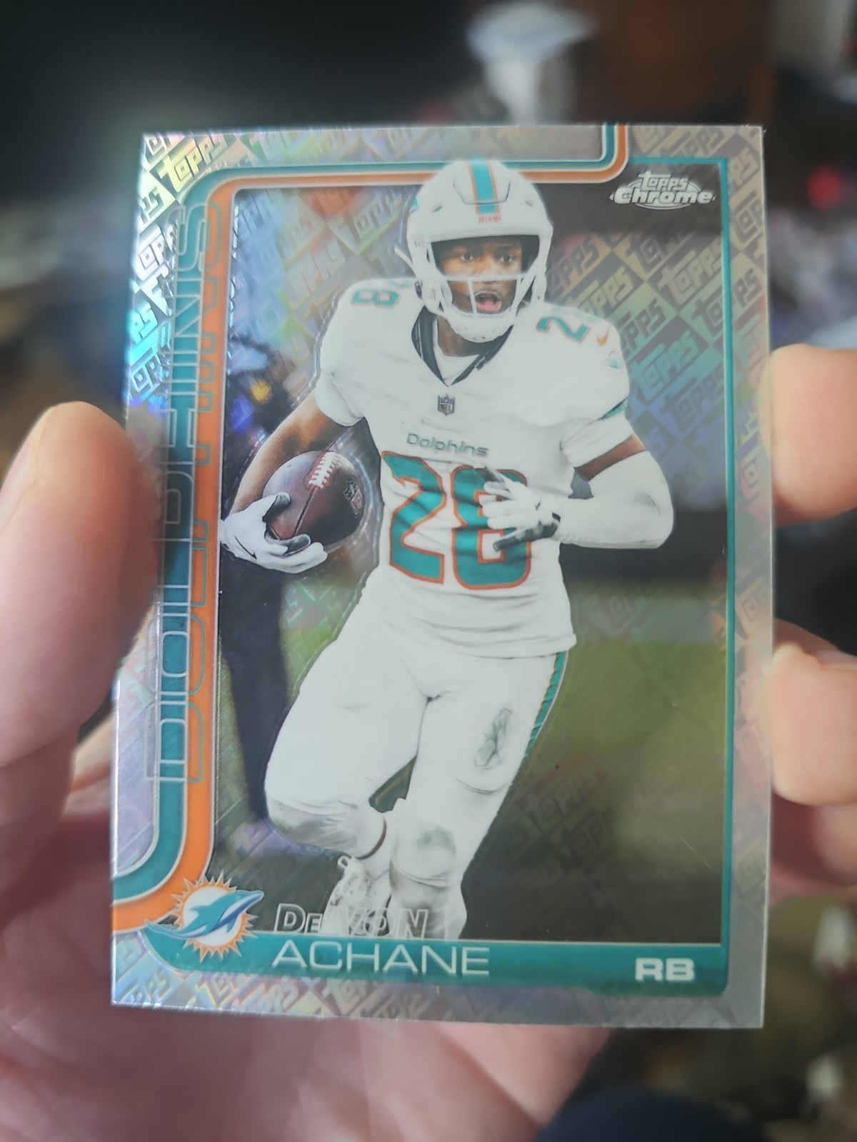 2025 Topps Chrome - Devon Achane Fanatics Topps Foil Sp SSP Miami Dolphins