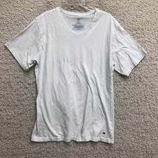 Tommy Hilfiger Shirt Extra Large Adult White Slim Fit Short Sleeve Tee Mens XL
