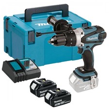 Image of MAKITA DHP458RTJ 18V LXT COMBI HAMMER DRILL 2 X 5.0AH BATTERIES CHARGER & CASE
