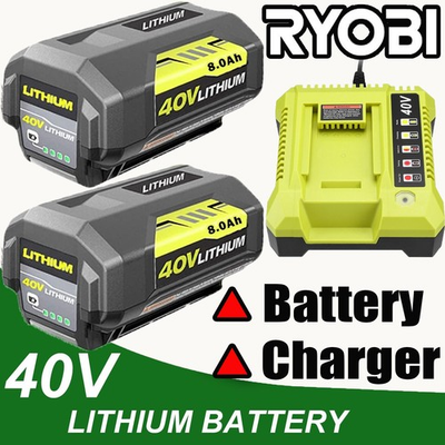 #ad #ad 2Pack 8.0Ah Replacement for Ryobi 40V Lithium OP40602 Battery With LED Charger $96.00