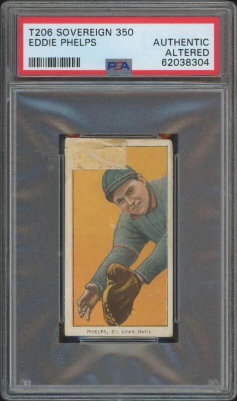 1909 T206 EDDIE PHELPS POOR SOVEREIGN 350 PSA A BASEBALL ST. LOUIS CARDINALS