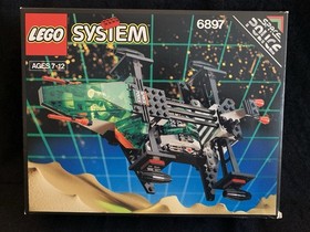 VINTAGE 1992 LEGO SPACE POLICE 6897 REBEL HUNTER, W/BOX, MANUAL