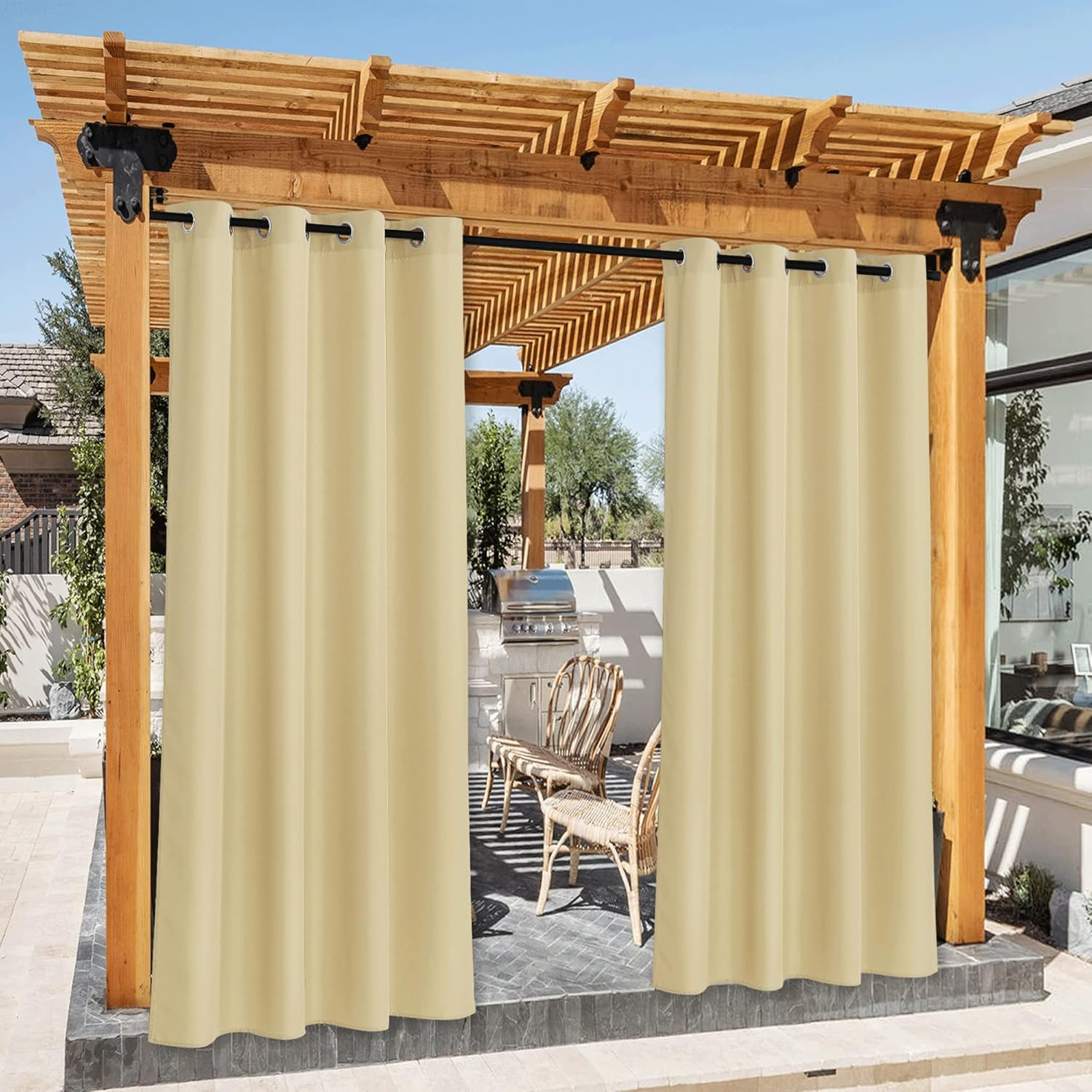 Tende Da Sole per Balconi 2 Pezzi L 140 X a 240 Cm Tenda Oscurante Da Esterno Im