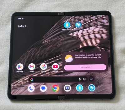 Google Pixel Fold 256GB Fully Unlocked Obsidian Black G9FPL Flawless condition