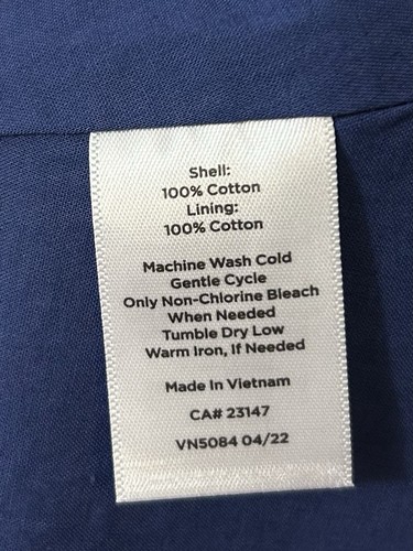 Nuevo con etiquetas Vestido Midi Talbots Manga Abullonada Ajuste y Acampanado 4 Paisley Floral Rojo Azul Algodón - Imagen 7 de 9