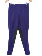 Kerrits Riding Tights Womens S Purple Knee Patch Stretch Equestrian Horse