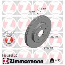 2x Zimmermann Scheibenbremse vorne 4351202390 26258828
