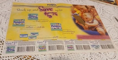 Vintage Pampers Premium Baby Dry Rash Guard  2 Page Print Ad Coupon Y2k 1999 90s