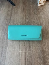 Tiffany Co. Blue Magnetic Close Leather and Glasses Case