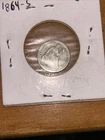 1864 S Seated Liberty Half Dime, San Francisco, Good/VG Details