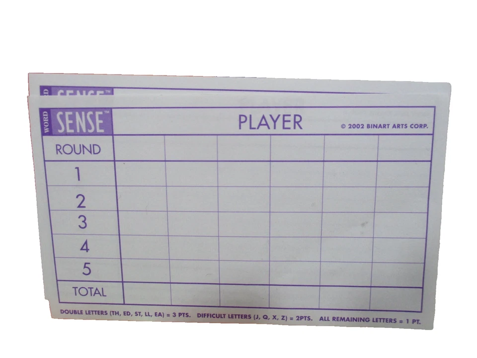 Sense Word Letter Game Binary Arts 2002 Fast-paced Word Race Complete - Image 3 of 4