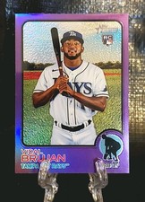2022 Topps Heritage Vidal Brujan RC Purple Chrome Parallel #90 Ray's 🔥 Slugger 