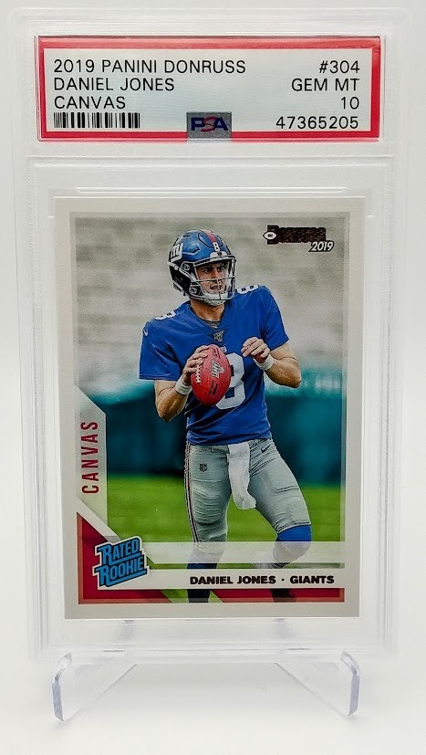 2019 Panini Donruss Daniel Jones Canvas Rated Rookie #304 (RC) PSA 10 Colts