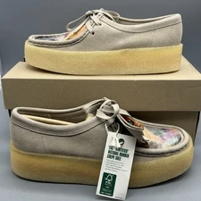 Clarks Originals Wallabee Cup Women’s Size 8 M Grey Combi Dress Casual Shoes NWB