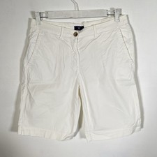 Gant Womens White Chino Stretch Shorts Size 10 AU Good Worn Light Mark SSJ51